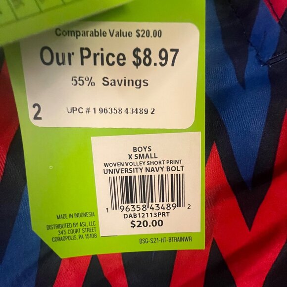 Boys DSG Woven Train‎ Shorts Athletic Fit Elastic Waist Navy Bolt Size XS - Picture 4 of 8